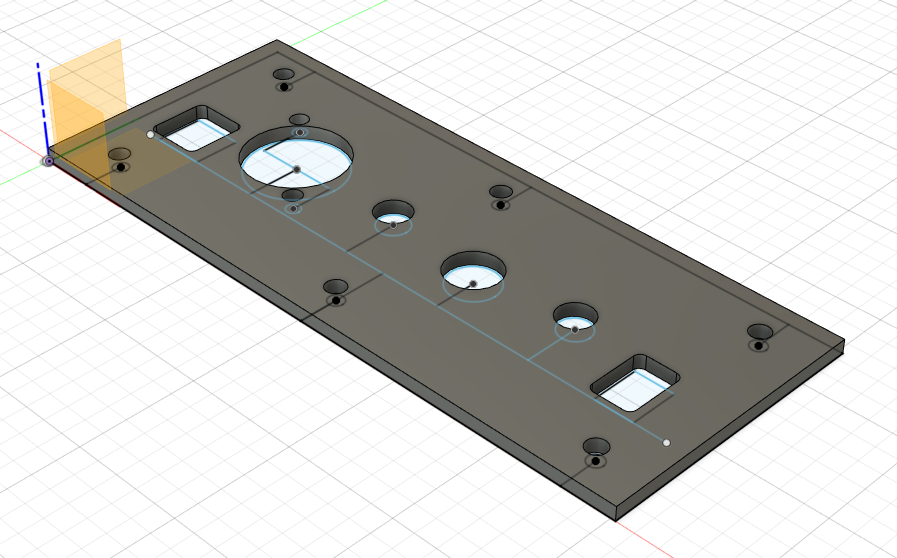 The CAD for the faceplate